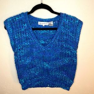 Alyssa Brooke 1980’s Vintage Blue Sweater Vest